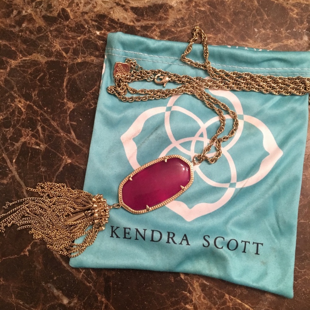 Kendra Scott Rayne Necklace-purple jade